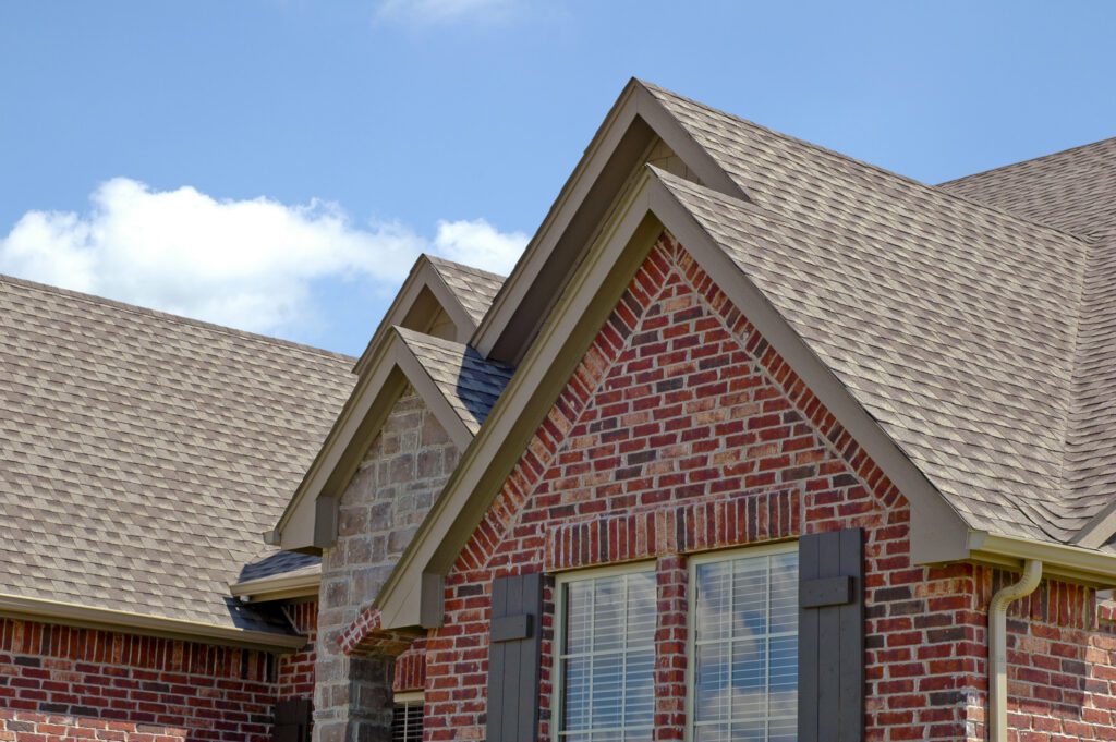 brick house with clean roof