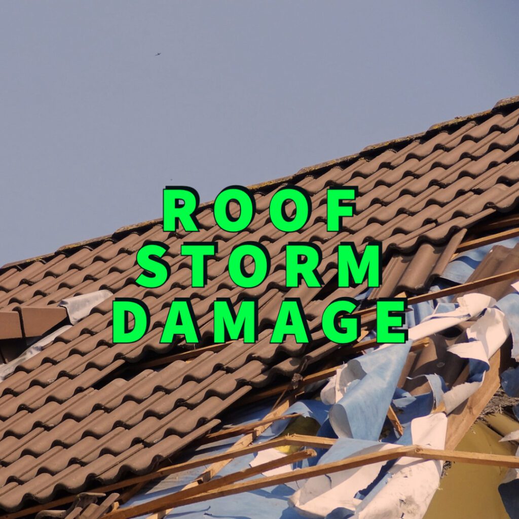 Roof storm damage