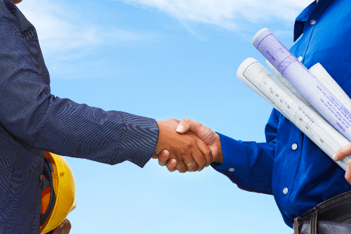 handshake between contractors