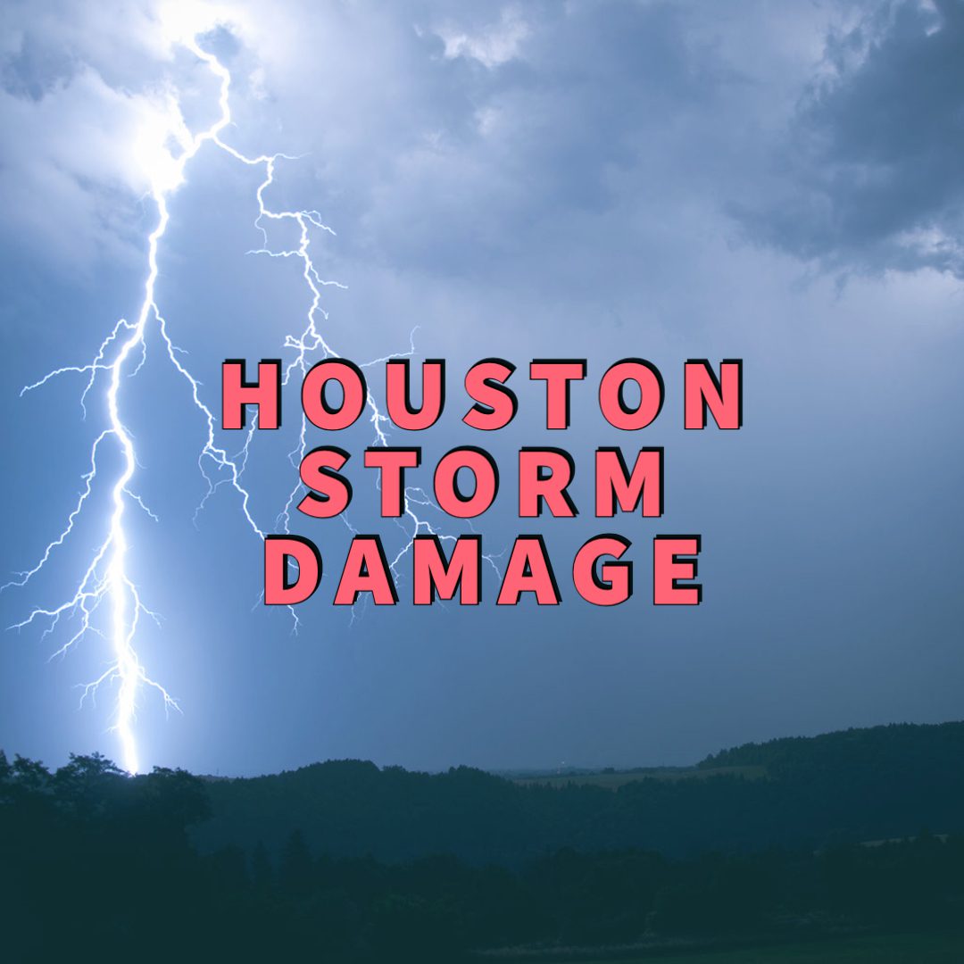 Houston storm damage written over lightning strike